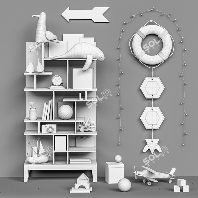 Coastal Adventure Toy and Furniture Set 3D model image 5