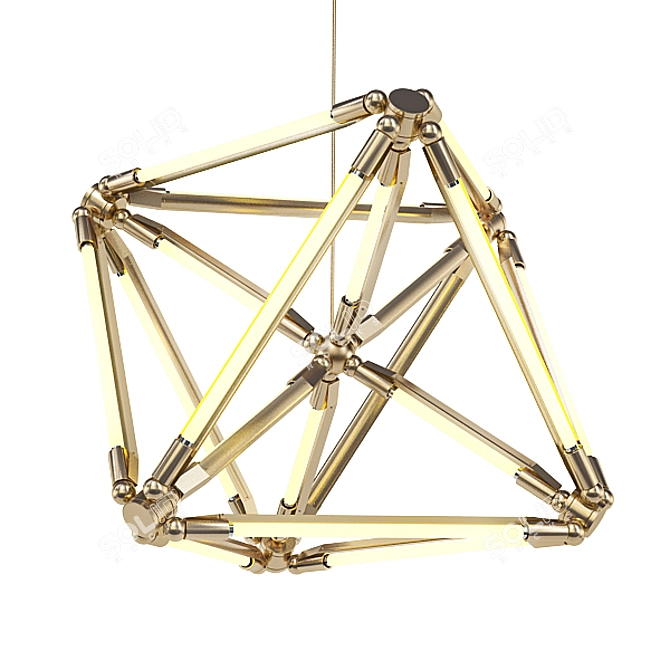 Modern Geometric Chandelier Collection 3D model image 4