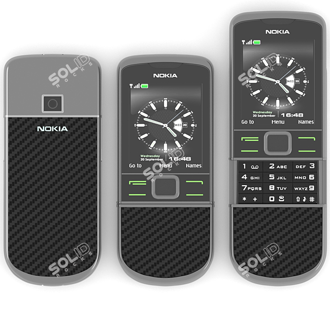 Sleek Nokia Carbon Edition 3D model image 1