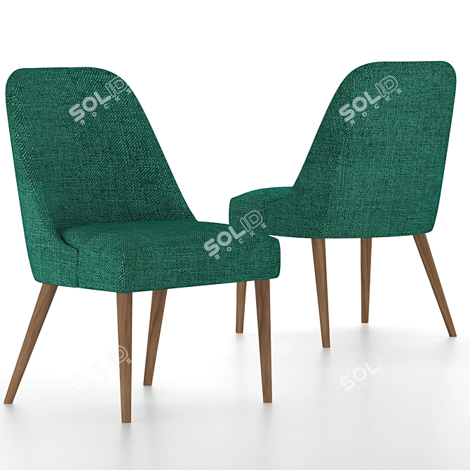 Green Fullam Dining Chair: Stylish and Made in USA! 3D model image 1