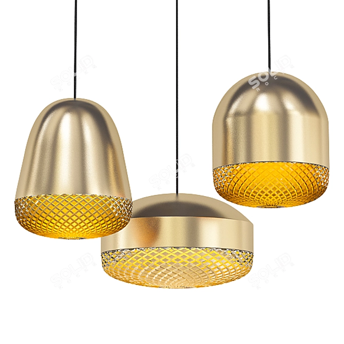 Modern Glass Pendant Lights 3D model image 2