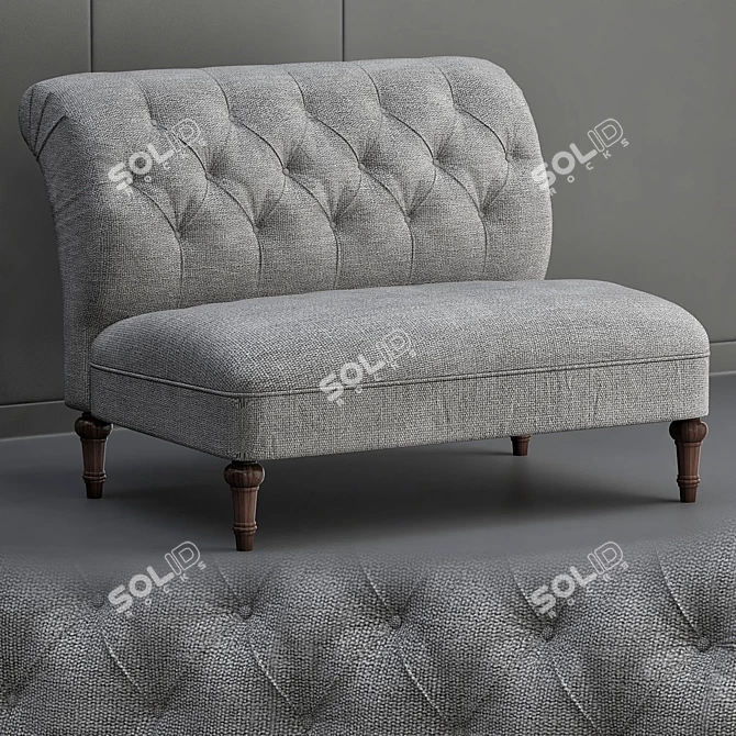  Plush Sharon Loveseat: Luxurious & Stylish 3D model image 1