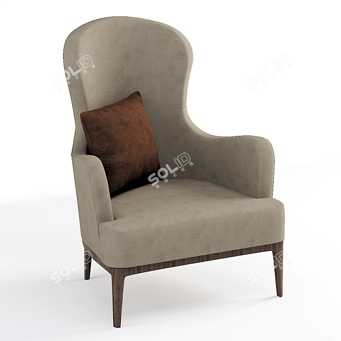 Contemporary Chic Bergere 3D model image 2