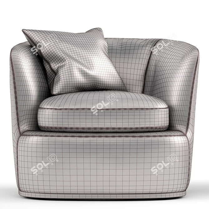 Stylish Maxalto Apollo Armchair 3D model image 5