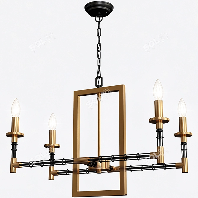 Refraktika Chandelier 4 - Elegant Lighting Solution 3D model image 1