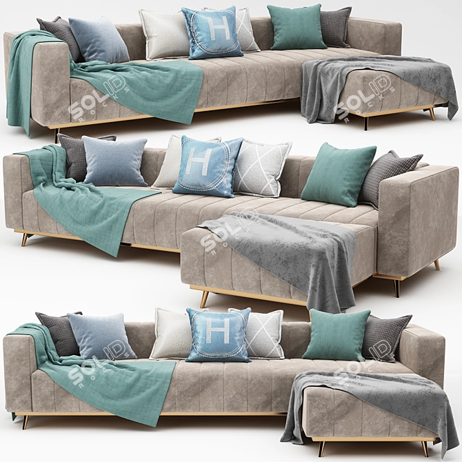 Modern Corn Sofa: Stylish & Versatile 3D model image 3