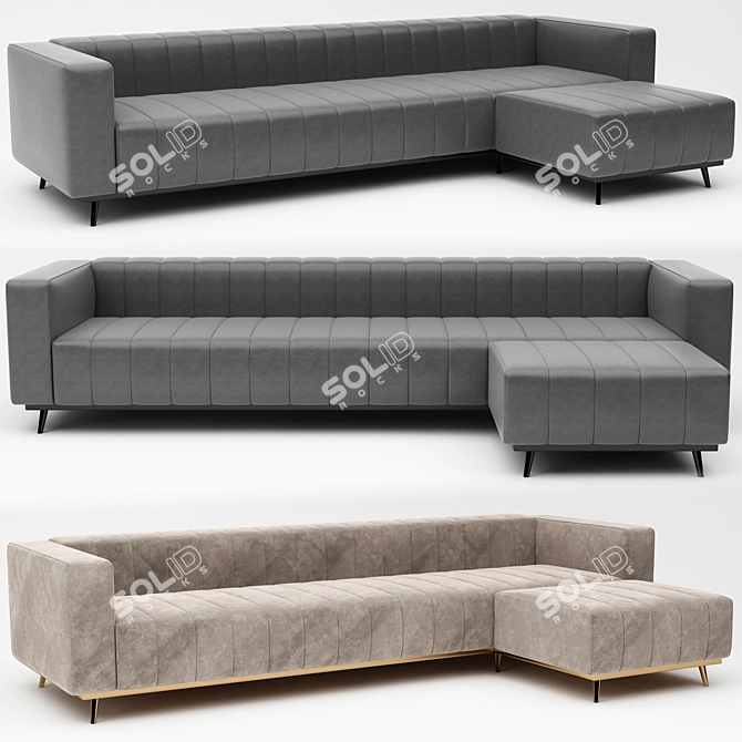 Modern Corn Sofa: Stylish & Versatile 3D model image 4