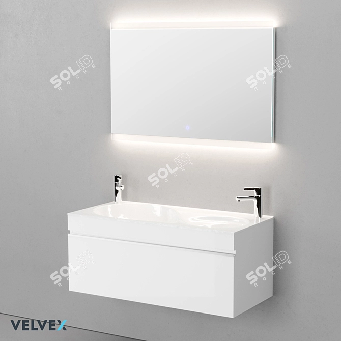 Velvex Otto 100 Bathroom Set 3D model image 1