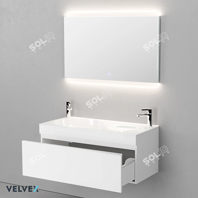 Velvex Otto 100 Bathroom Set 3D model image 2