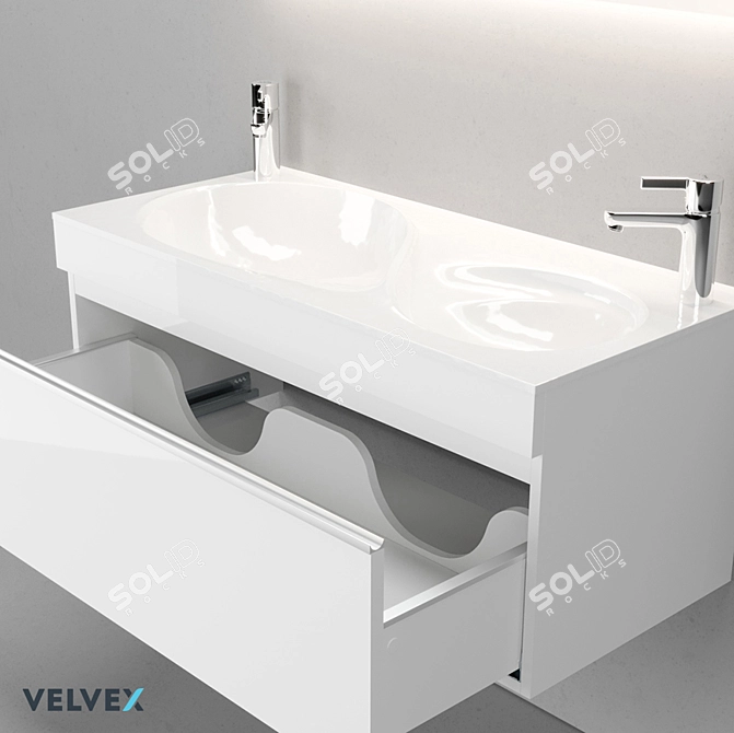 Velvex Otto 100 Bathroom Set 3D model image 3