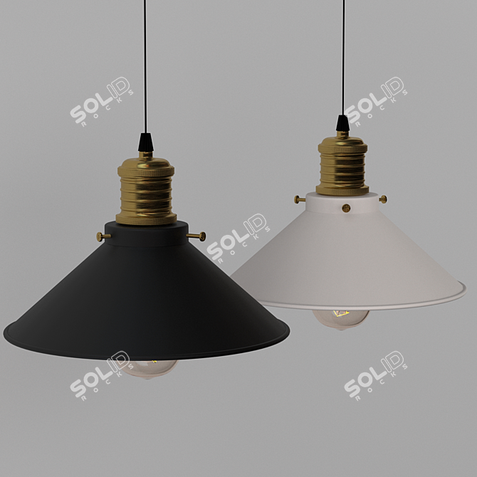 Elegant Scandinavian Pendant Lights 3D model image 1