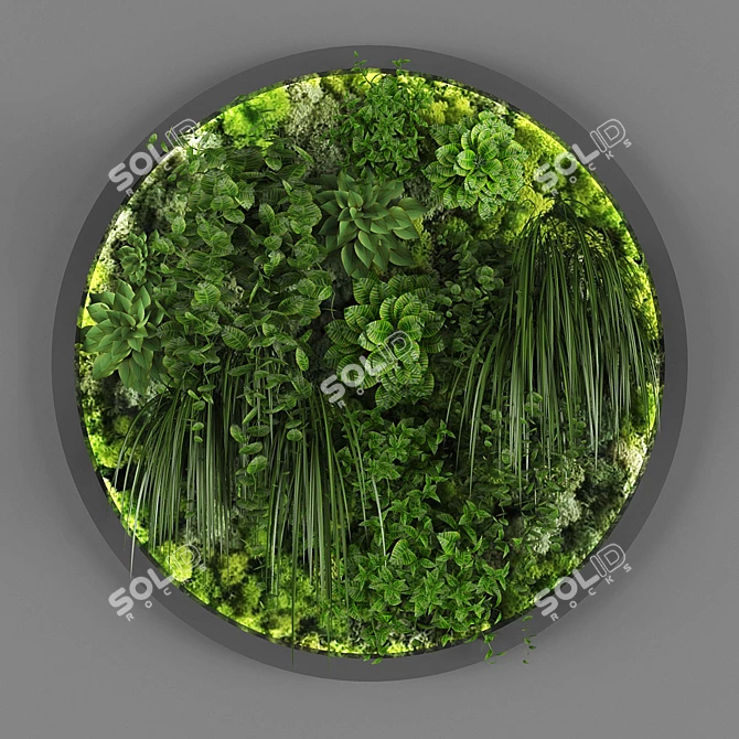 Evergreen Vertical Garden Wall 3D model image 1