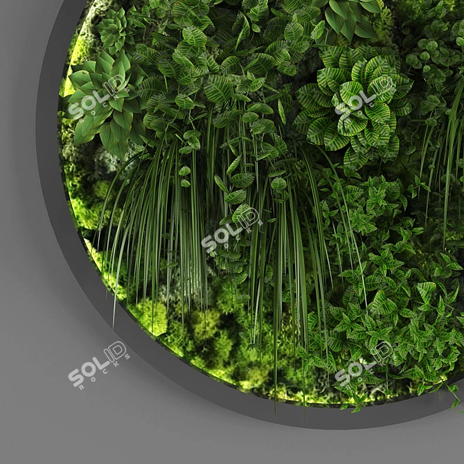 Evergreen Vertical Garden Wall 3D model image 2