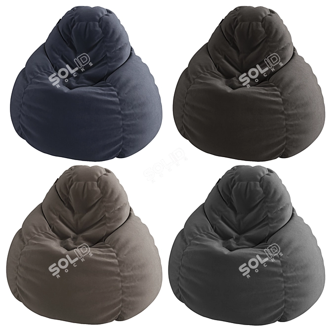 CozyBean: Comfy Bean Bag Chair 3D model image 2