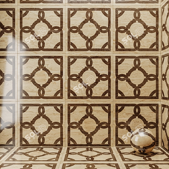 Suprema Desert Rosone Lap: Exquisite Decor for Your Floors 3D model image 1