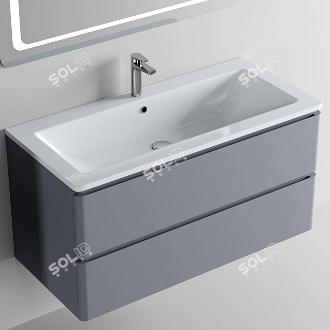 Watercolor Stand with Sink 3D model image 4