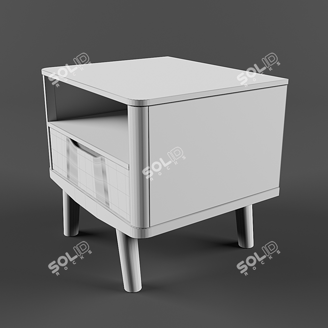 Elegant Bow 1 Bedside Table 3D model image 4