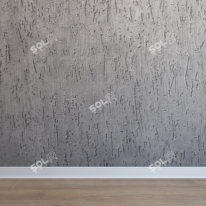 Seamless Ultra HD Stucco Plaster 3D model image 1