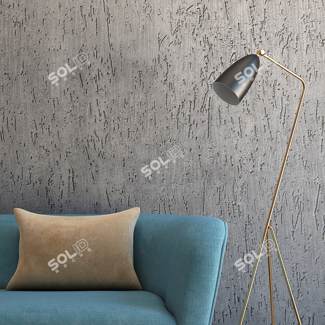 Seamless Ultra HD Stucco Plaster 3D model image 2