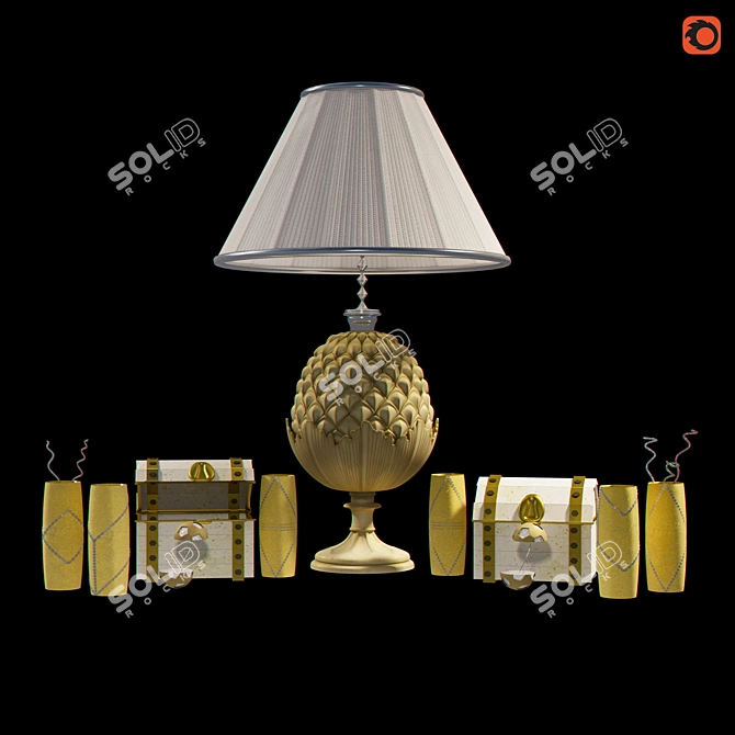 Realistic Decorative Set: 3D Model 3D model image 1