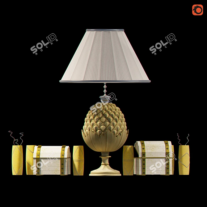 Realistic Decorative Set: 3D Model 3D model image 2