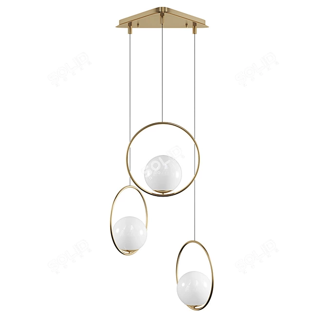 Modern Ceiling Mount Light Fixture 3D model image 1