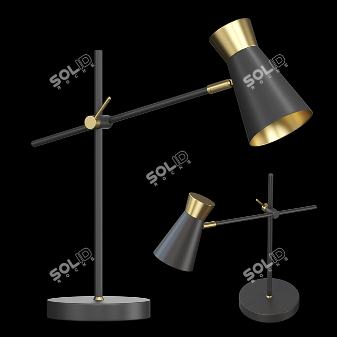 Short Unique Title: Modern Loft Desk Lamp 3D model image 1