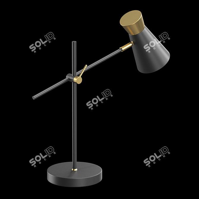 Short Unique Title: Modern Loft Desk Lamp 3D model image 2