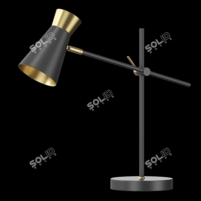 Short Unique Title: Modern Loft Desk Lamp 3D model image 3