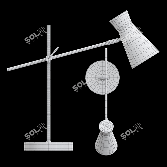 Short Unique Title: Modern Loft Desk Lamp 3D model image 4