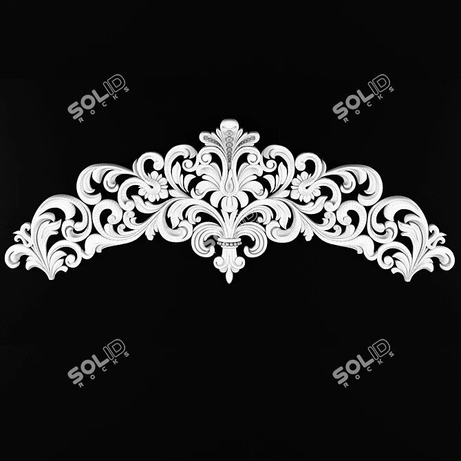 CNC Decorative Cutout Element 3D model image 3