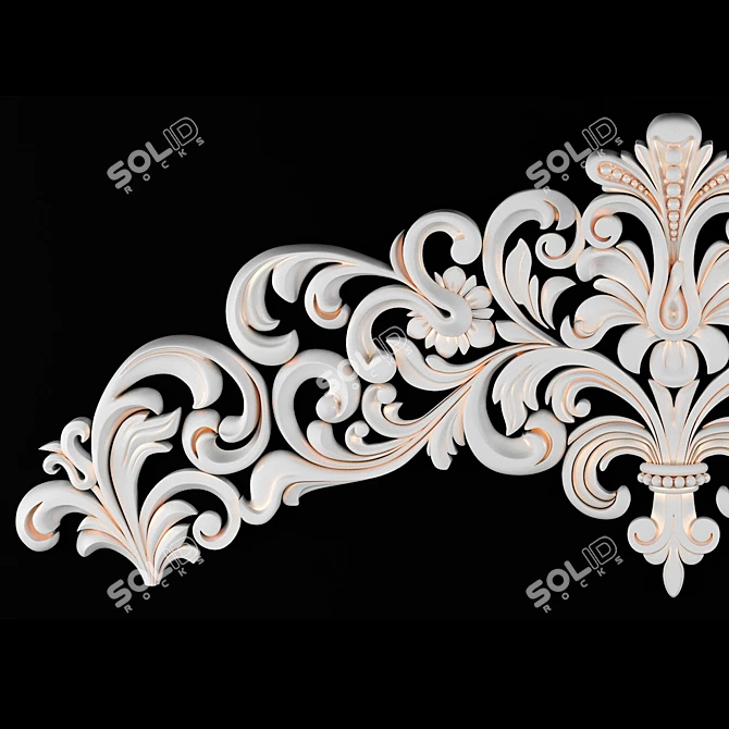 CNC Decorative Cutout Element 3D model image 4