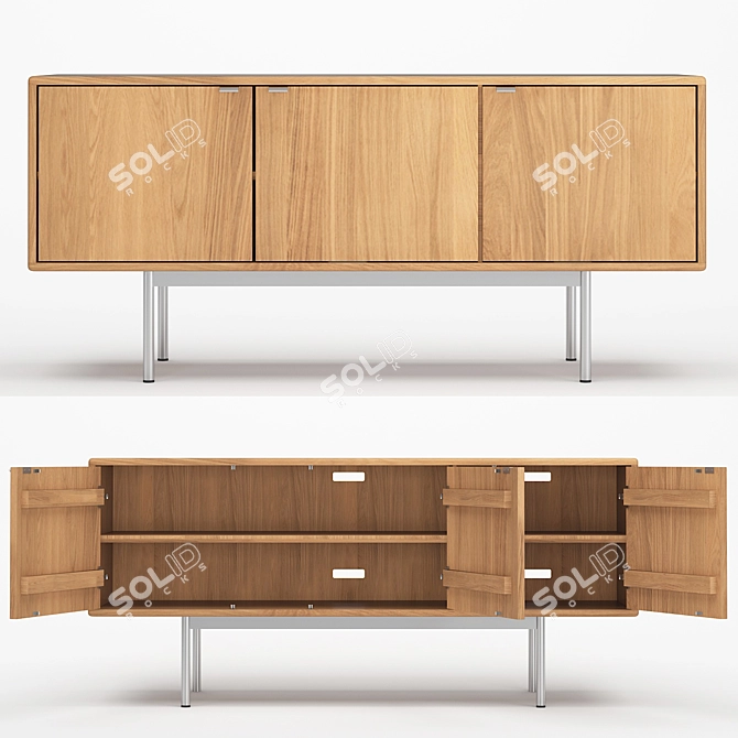 Hensley Media Cabinets - Stylish and Functional! 3D model image 1