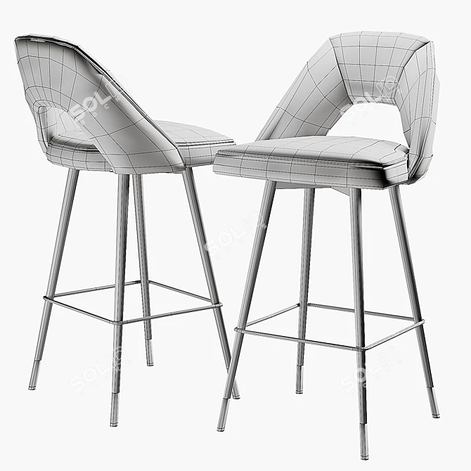 Avorio bar stool by Eichholtz: Elegant and Versatile 3D model image 4