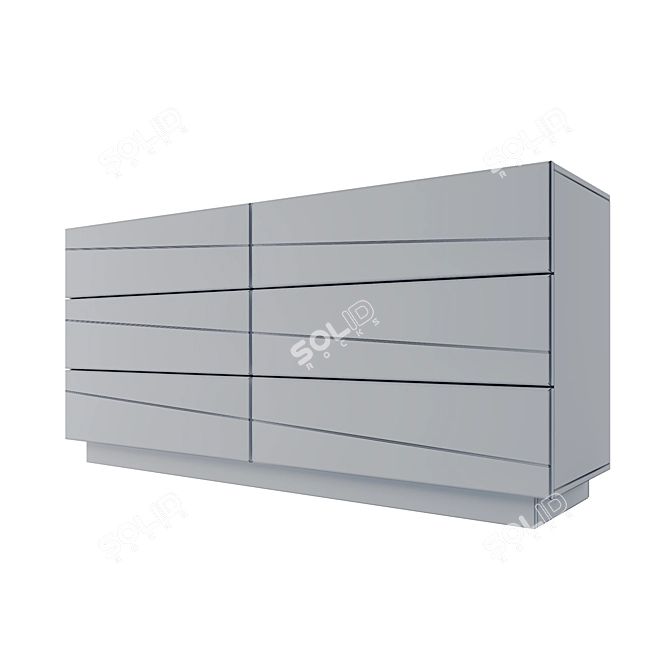 Cosmorelax Bora 160: Stylish Chest of Drawers 3D model image 2