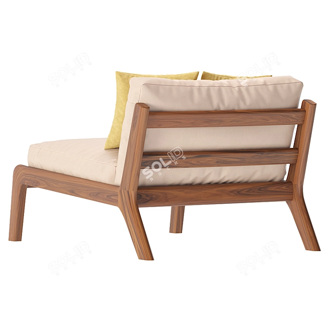 Sleek and Stylish SOVA Armchair 3D model image 4