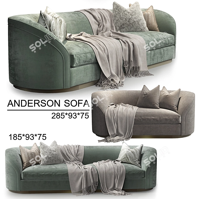 Luxury ANDERSON Sofa - The Sofa & Chair Company 3D model image 1