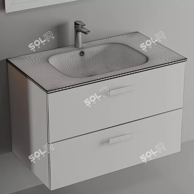 Roca Victoria 80 - Cupboard and Sink 3D model image 3