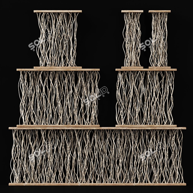 Branch-inspired White Planter for a Chic Décor 3D model image 1