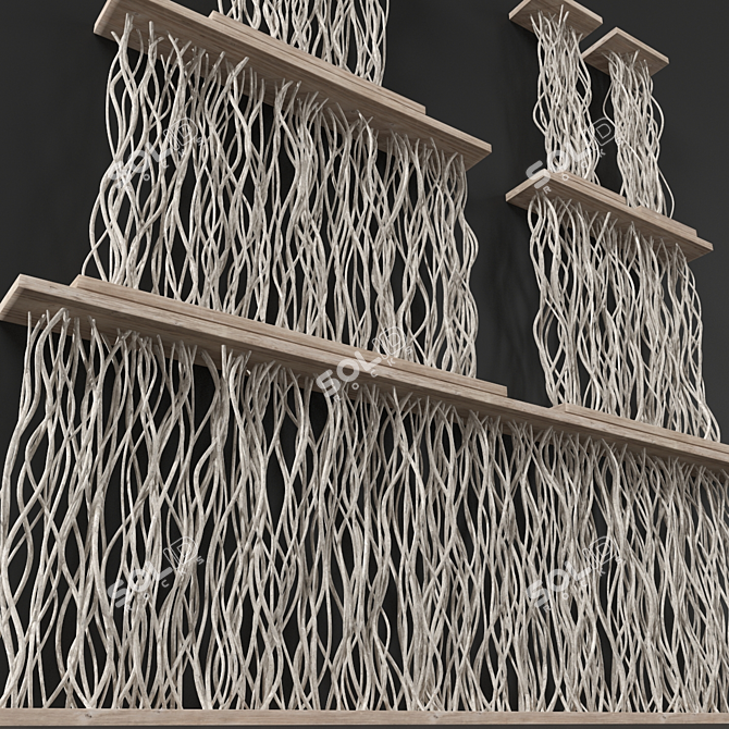 Branch-inspired White Planter for a Chic Décor 3D model image 2