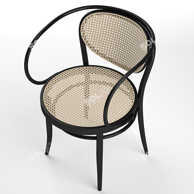 Classic Elegance: 210R Armchair Thonet 3D model image 4