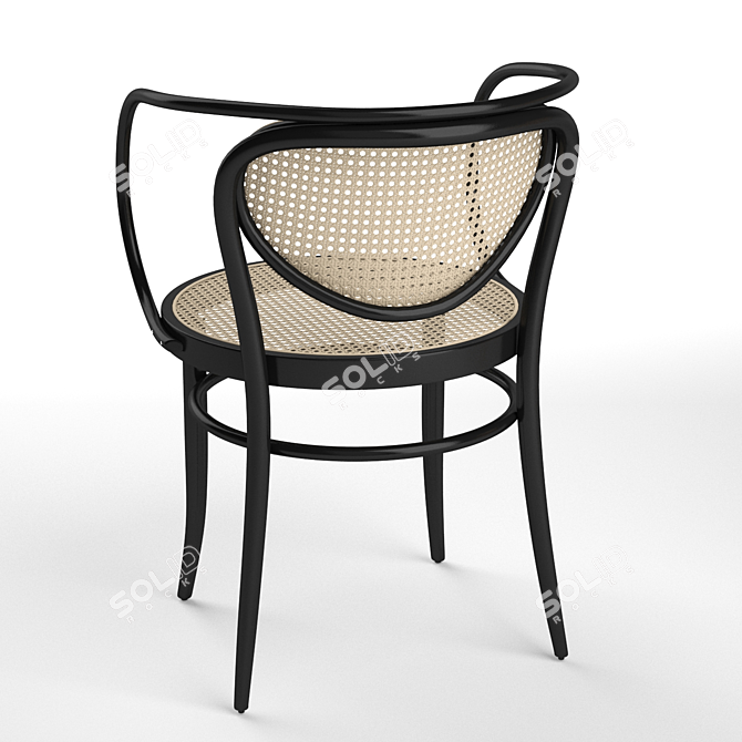 Classic Elegance: 210R Armchair Thonet 3D model image 5