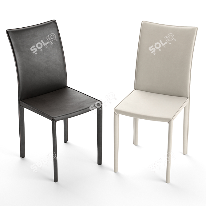 Elegant Dining Chairs Set 3D model image 3