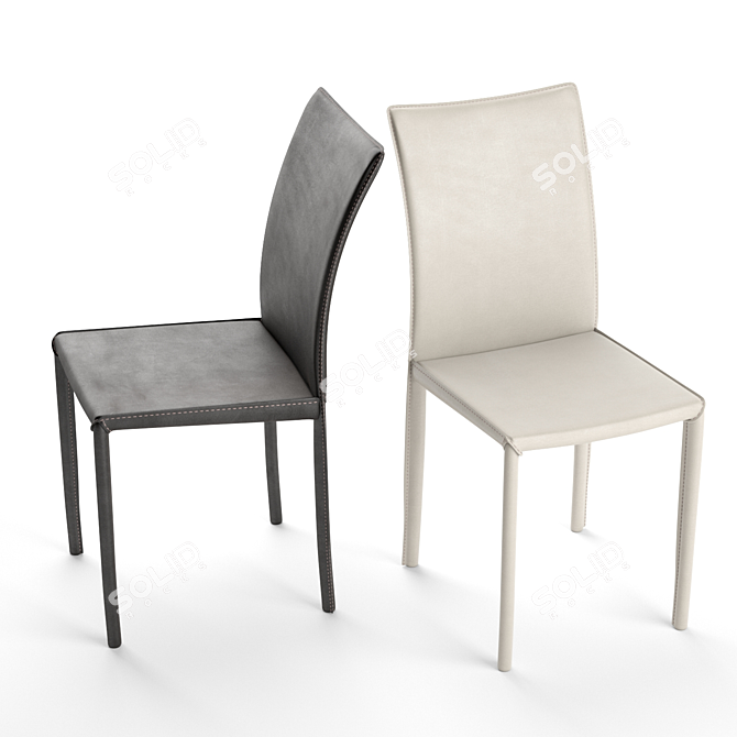 Elegant Dining Chairs Set 3D model image 5