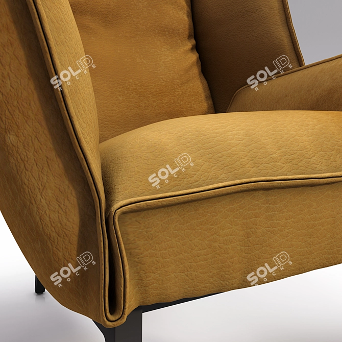 Modern Bistro Dining Armchair 3D model image 3