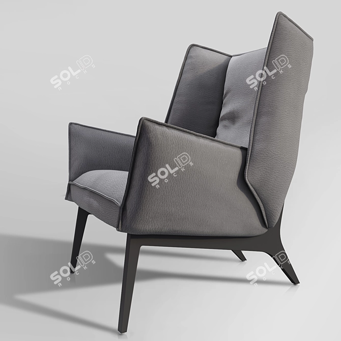 Modern Bistro Dining Armchair 3D model image 5