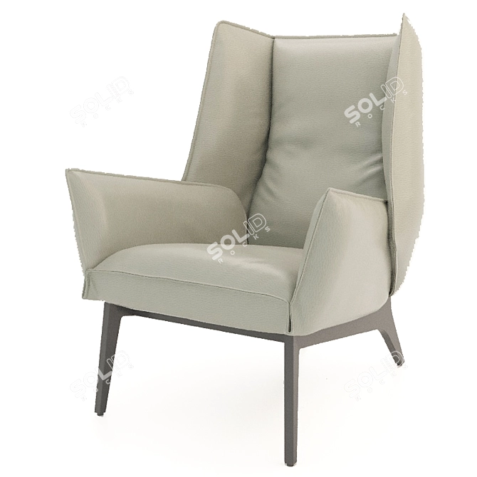 Modern Bistro Dining Armchair 3D model image 6