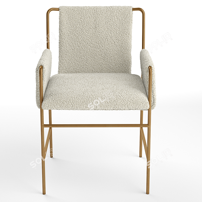 Luxurious Furry Feast Dining Chair 3D model image 2