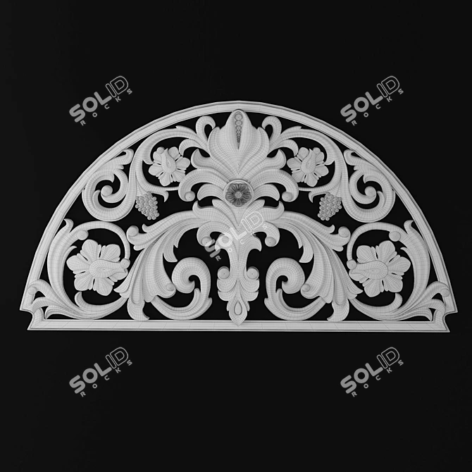 CNC Decorative Cutout Element 3D model image 2