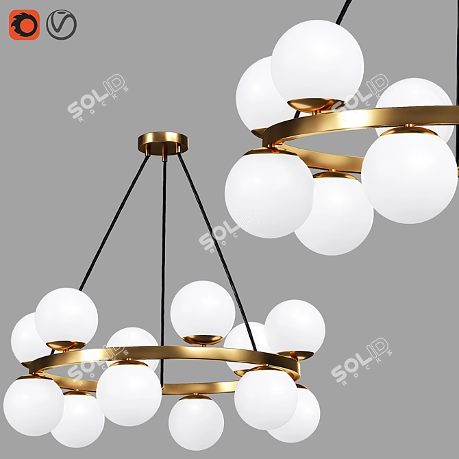 Vintage Light Fixture - 20cm 3D model image 1